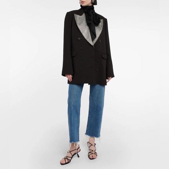 Khaite Black Double-Breasted Blazer - Picture 4 of 7